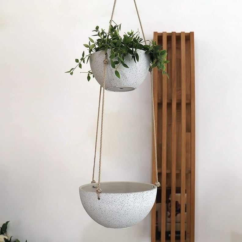 A Two-Tier Hanging Planter: La Jolie Muse 2 Tier Modern Hanging Planters