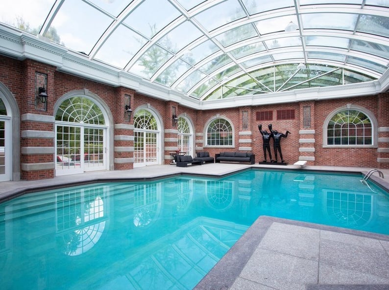 An indoor swimming pool means you can take a dip come Fall or Winter!