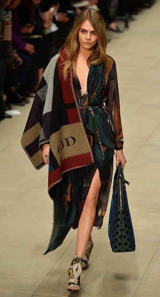 Cara Delevingne Walking in the Burberry Fall 2014 Show