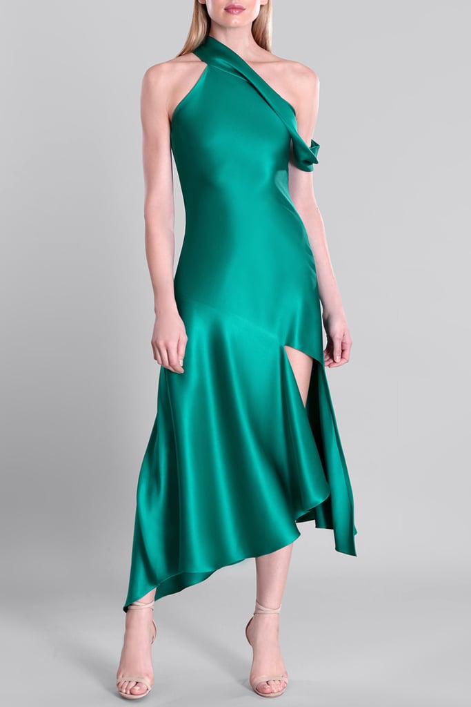 Cushnie Jade Martina Off The Shoulder Slip Dress | Mandy Moore's Green ...