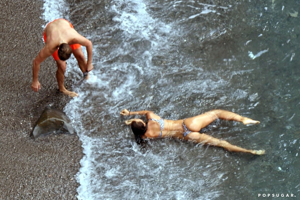 Bradley Cooper and Irina Shayk on the Beach in Italy 2018