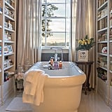 Because Michelle knew Jennifer's lifestyle so well, she was able to create a home with calm spaces, like this bathroom, that accommodate the busy entertainer's need to relax and unwind.