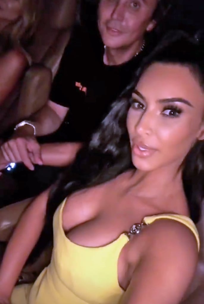 Kim Kardashian Yellow Vintage Versace Dress 2018