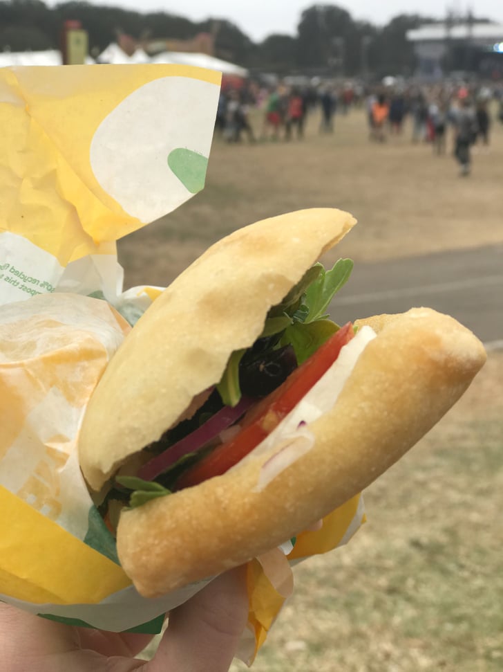 Fresh Mozzarella Ciabatta Sub Subway Sandwiches at Outside Lands 2017 POPSUGAR Food Photo 4