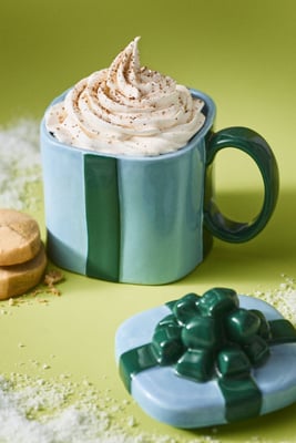 Anthropologie Cadeau Lidded Stoneware Mug