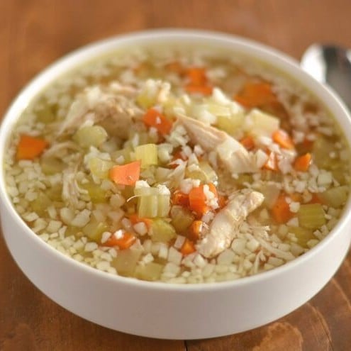 Chicken and Cauliflower Rice Soup