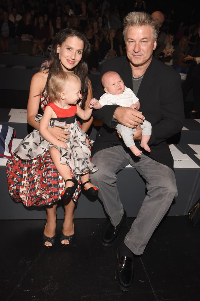 Hilaria Baldwin With Carmen and Ireland NYFW September 2015