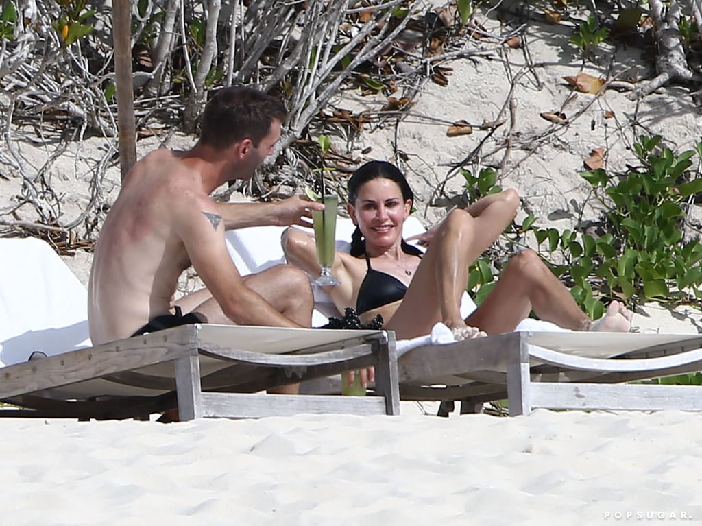 Courteney Cox in a Bikini on Vacation With Johnny McDaid