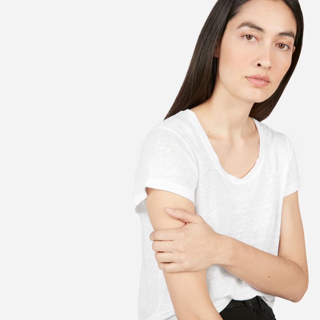 Everlane The Linen Scoop-Neck Tee