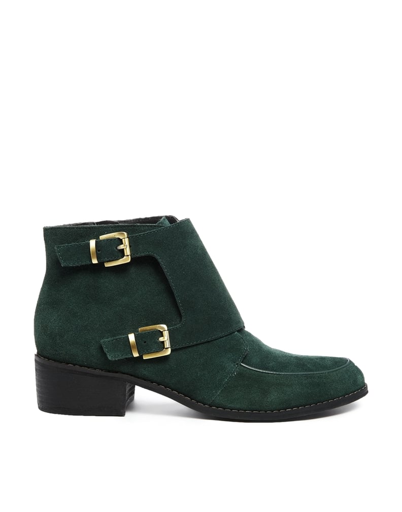 ASOS Suede Monk Ankle Boots