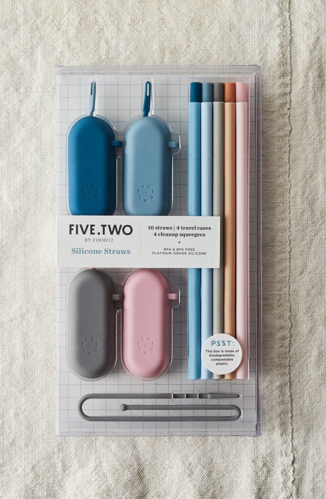Five Two by Food52 Pack of 10 Silicone Straws & Travel Cases