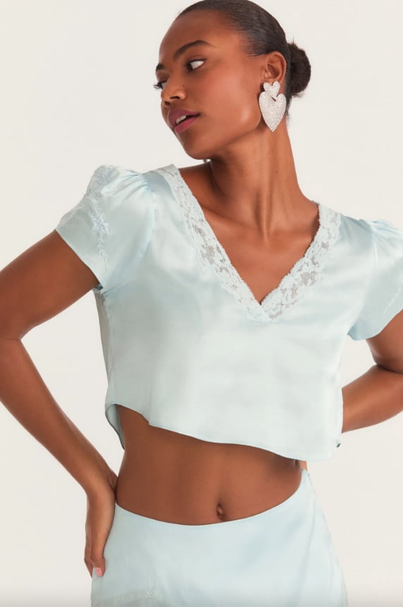 LoveShackFancy Lisanne Crop Top