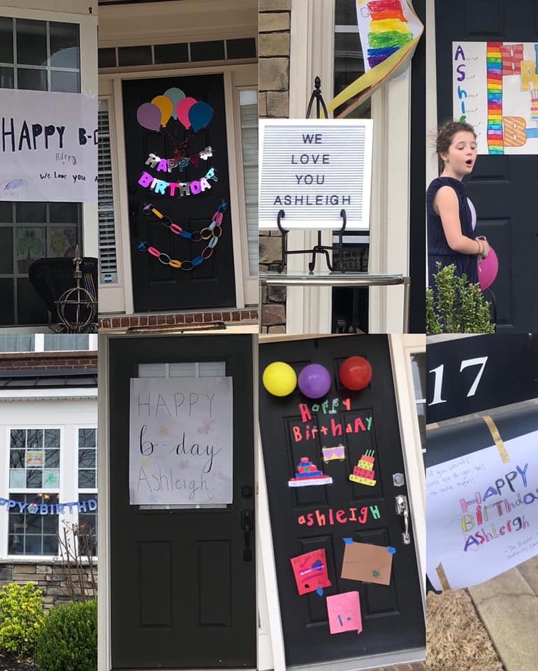 Girl's Neighborhood Birthday Party While Social Distancing