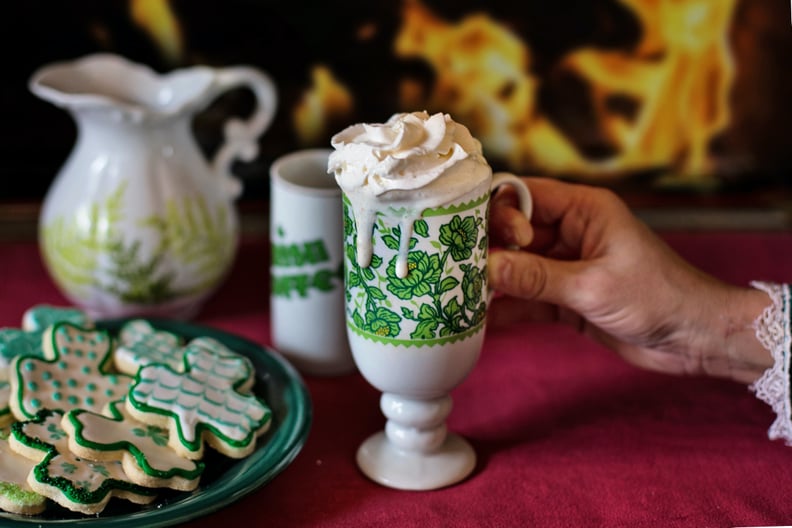 St. Patrick's Day Zoom Background: Irish Coffee with Whipped Cream