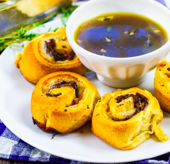 French Dip Pinwheels