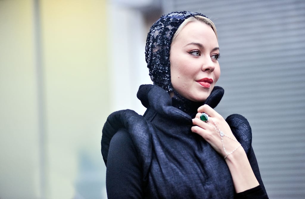 A Printed Head Scarf Also Provides Some Chic And Sensible Protection