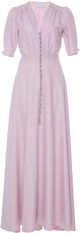 Luisa Beccaria Maxi Button Down Dress