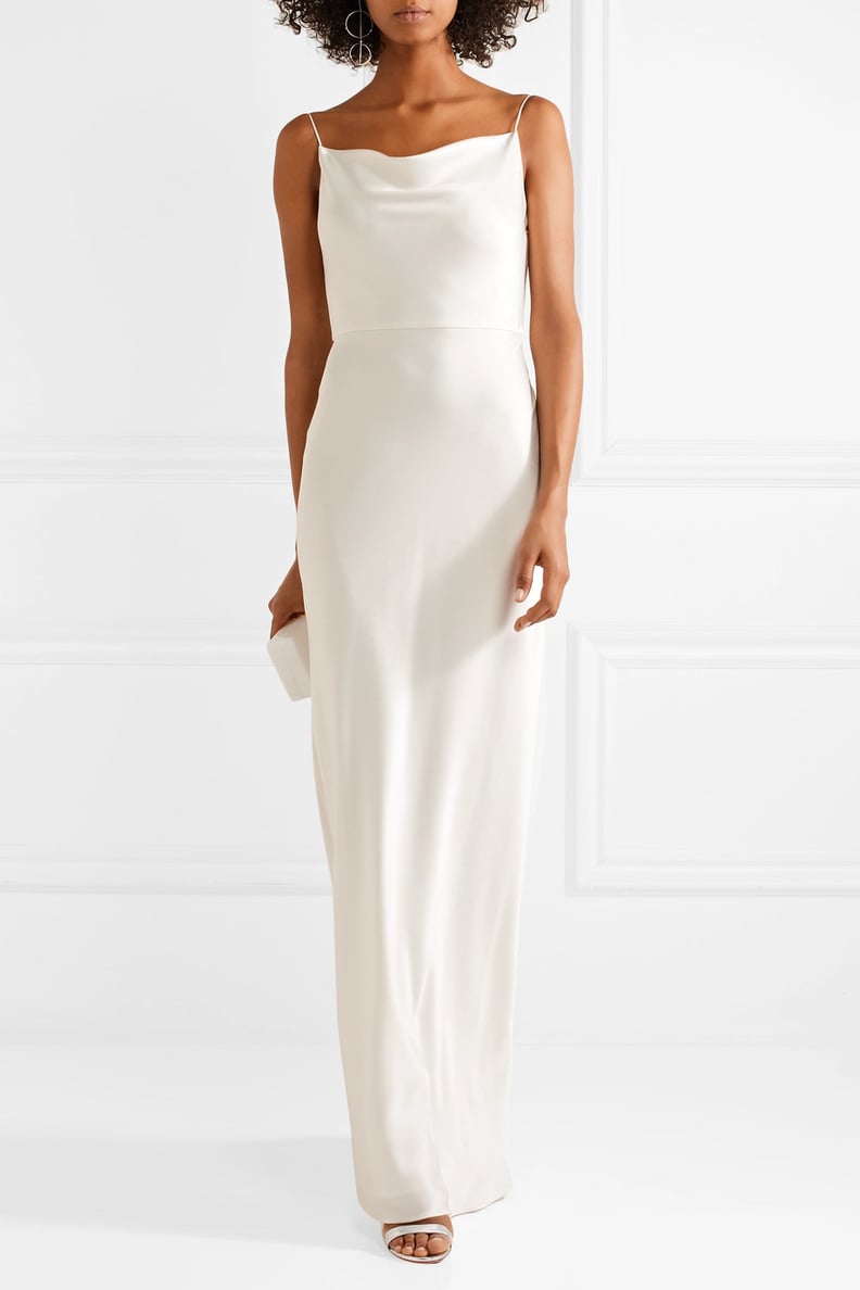 Jason Wu Crepe-Trimmed Satin Gown