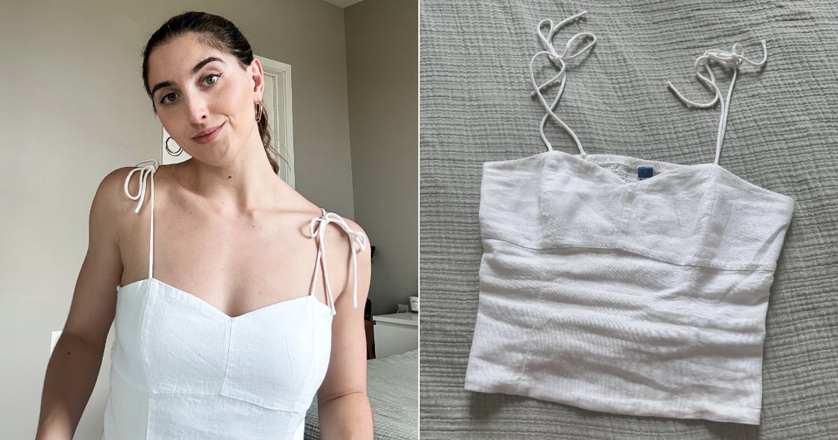 Old Navy Linen-Blend Tie-Shoulder Cropped Cami | Review