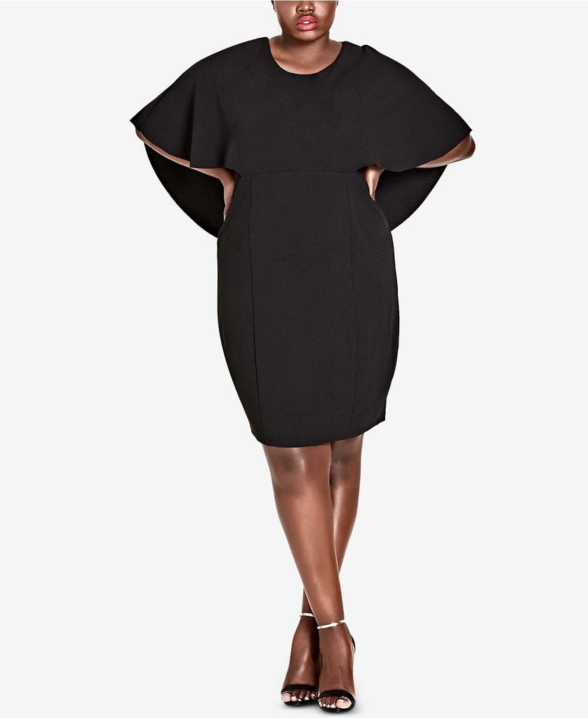 City Chic Trendy Cape Sheath Dress