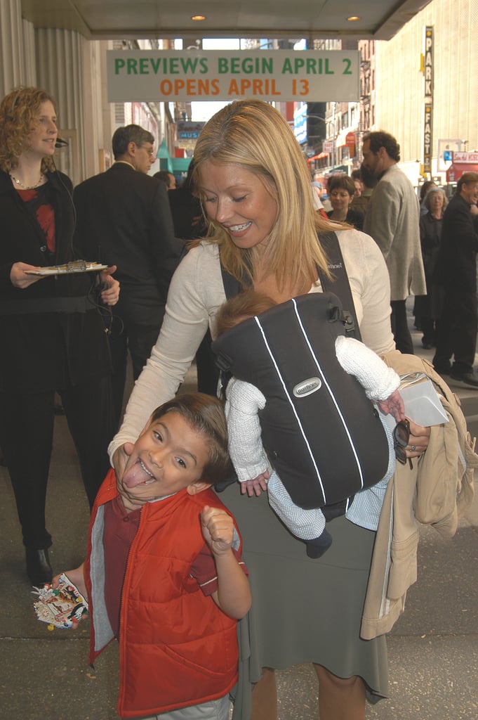 Michael goofed off with his mom and Joaquin at the Broadway opening of A Year With Frog and Toad in April 2003.