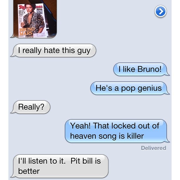 pitbull bruno mars 11 mom texts