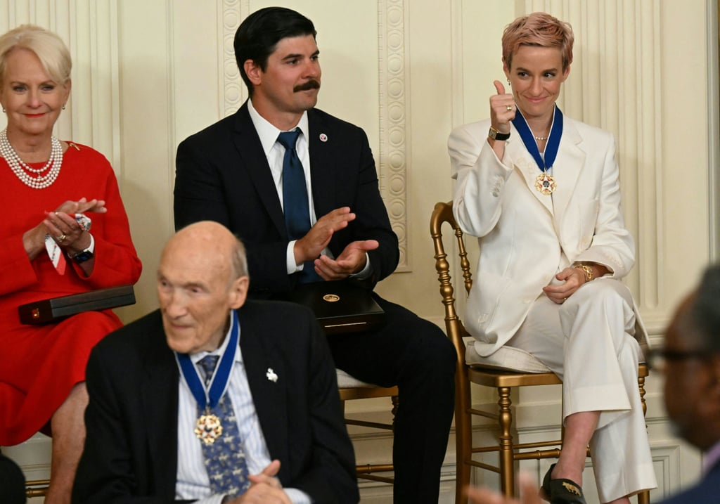 Megan Rapinoe's White Pantsuit Honours Brittney Griner