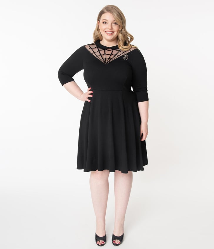 Plus size vintage shop fit and flare dress
