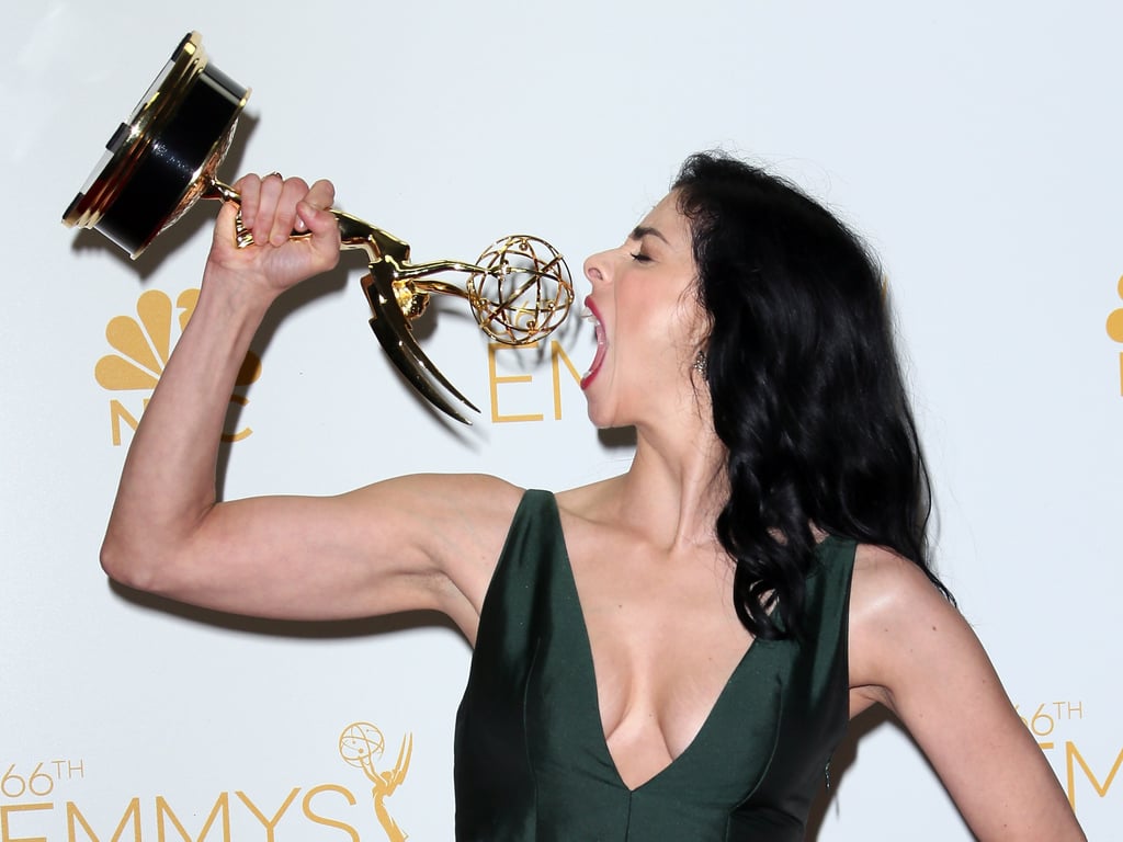 Sarah Silverman showed off her big Emmy appetite.