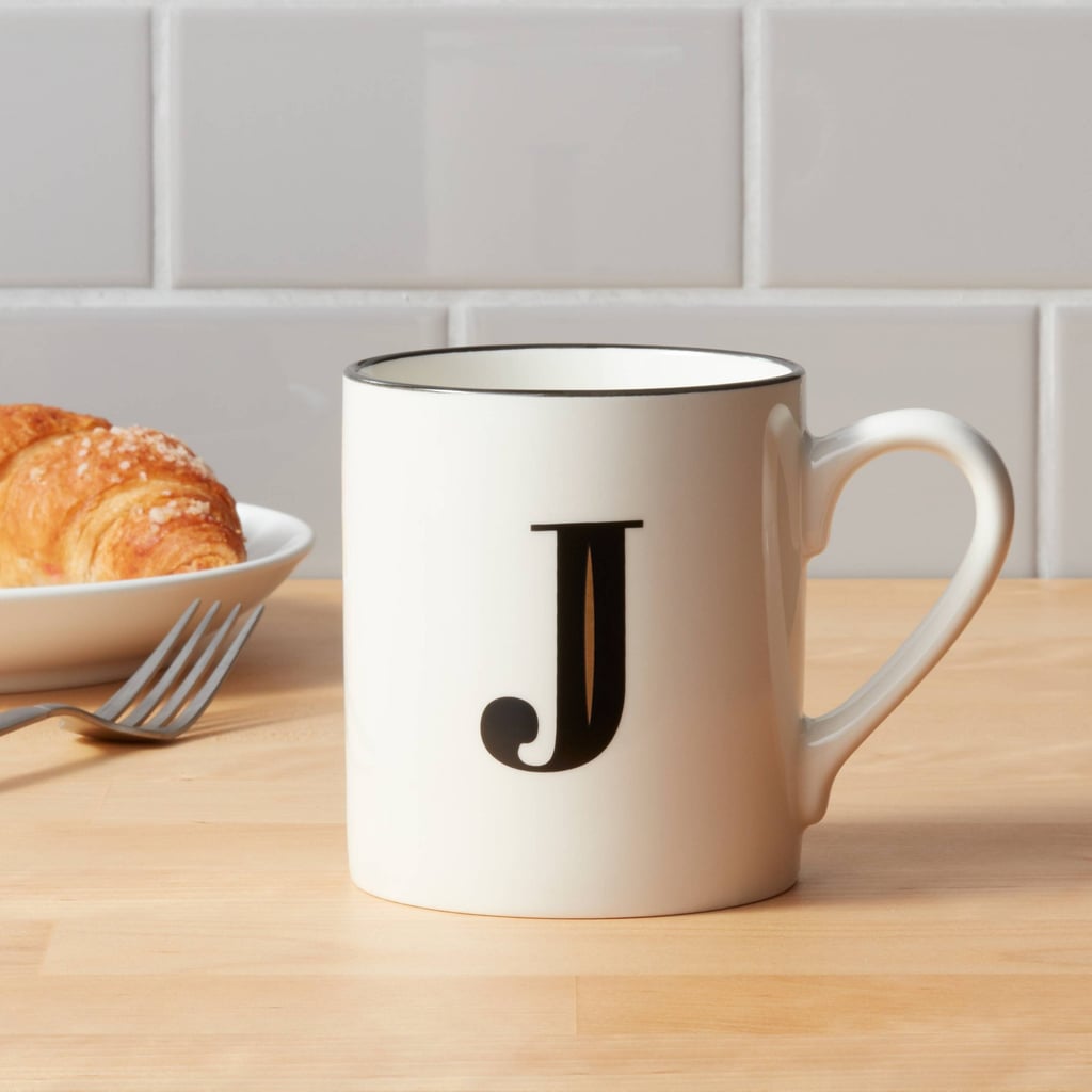 A Personalized Mug: Threshold Stoneware Monogram J Mug