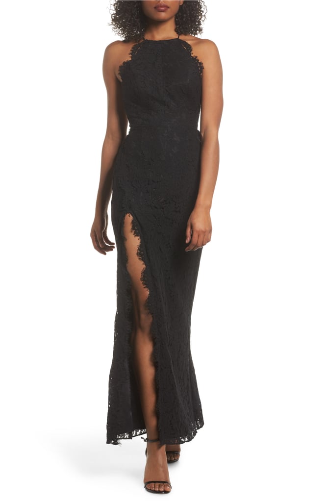 Fame and Partners Dragon Eyes Lace Column Gown