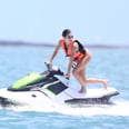 Kendall Jenner Showed Off Her Acrobatic Skills Wearing a Blue Thong Bikini on a Jet Ski