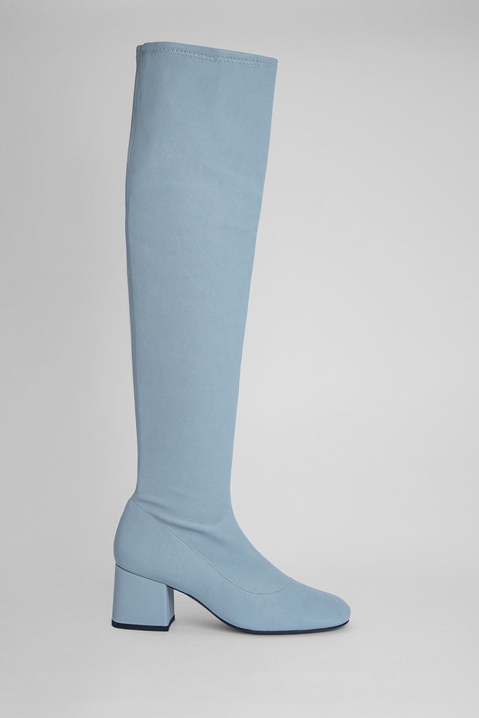 By Far Carlos 42 Light Blue Stretch Leather