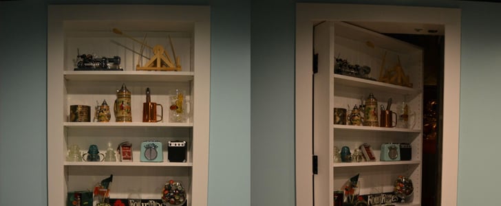 Man's Bookcase Turns Into a Secret Room