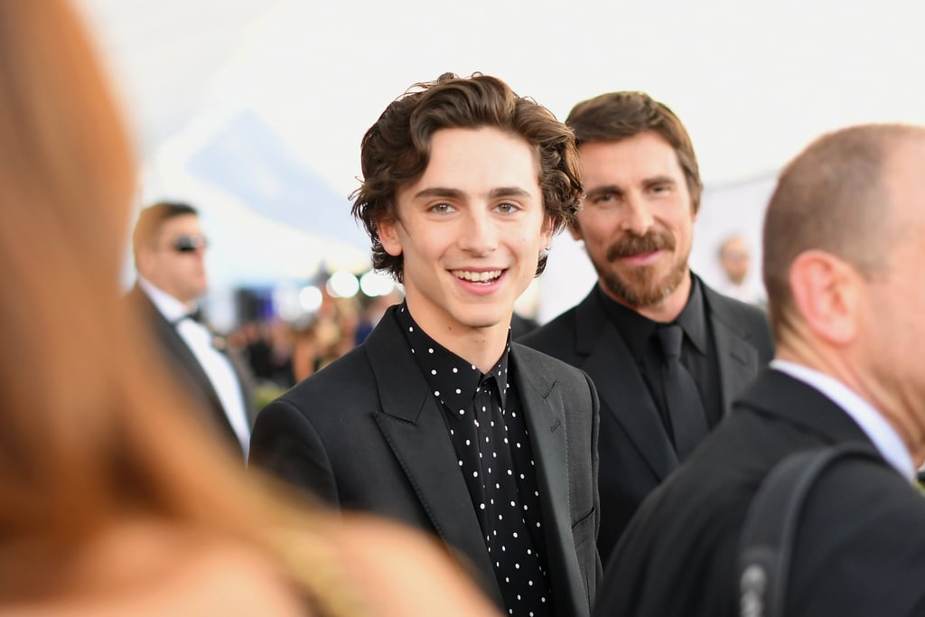 Pictured: Timothée Chalamet and Christian Bale