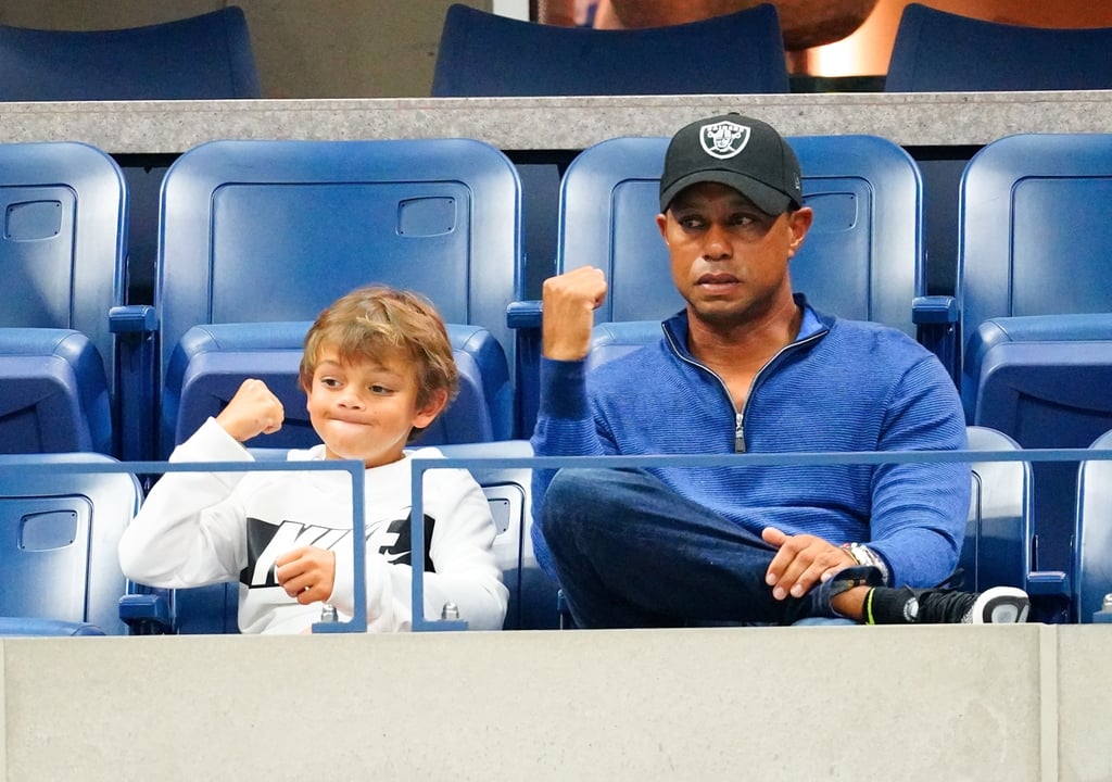Tiger Woods and Son Charlie at the 2019 US Open