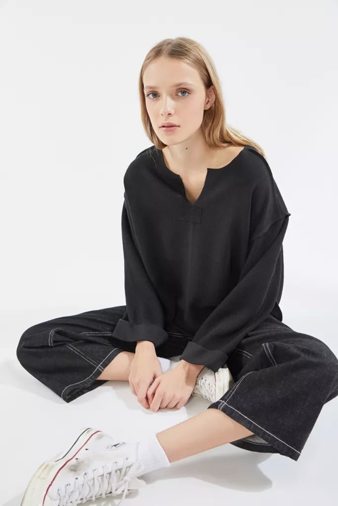 UO Jax Inside Out Notch Neck Top