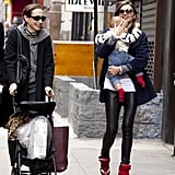 Adding Isabel Marant kicks to a pair of leather leggings makes this an undeniably cool bit of street style.