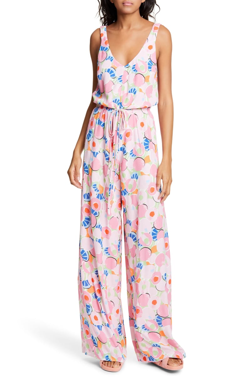 Staud Print Sleeveless Wide-Leg Jumpsuit