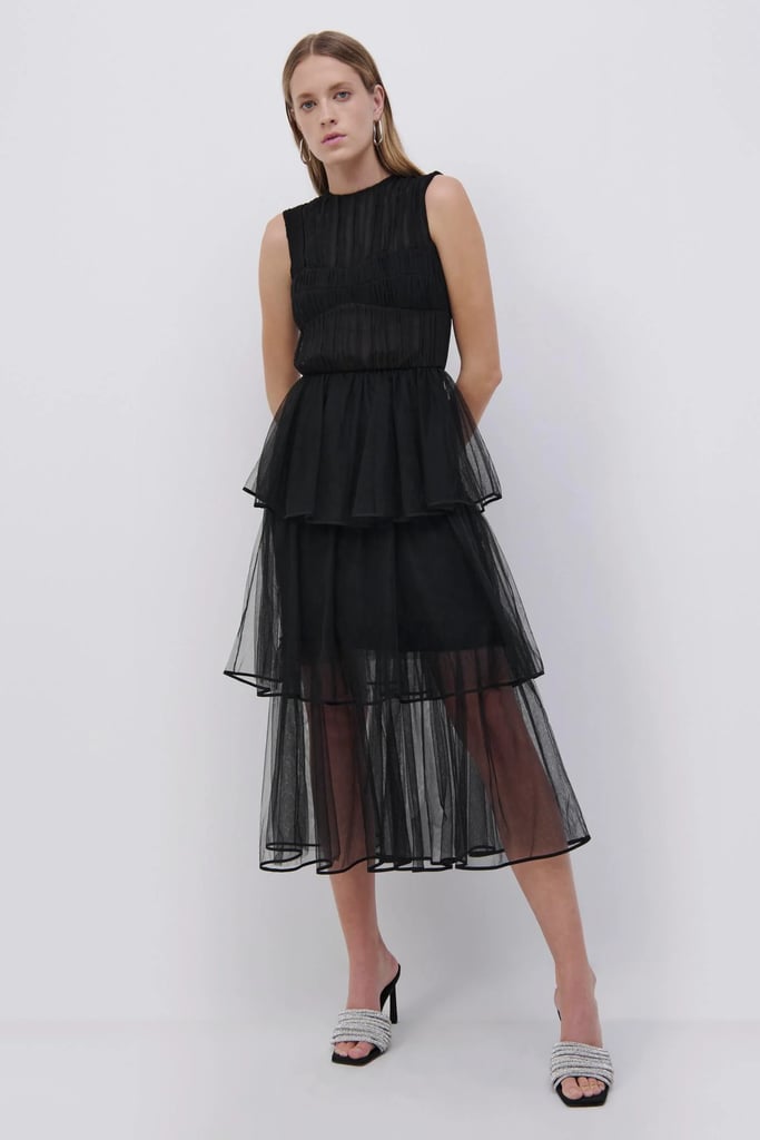 Simkhai Tulle Plisse Midi Dress