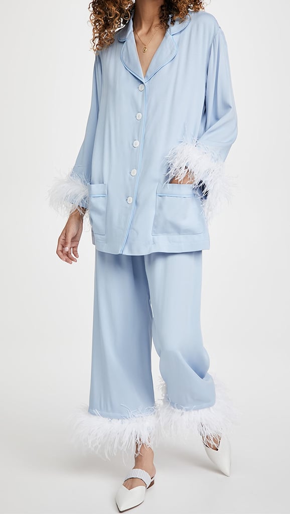 Mid-Toned Blue — Sleeper Cornflower Party Pajama Set