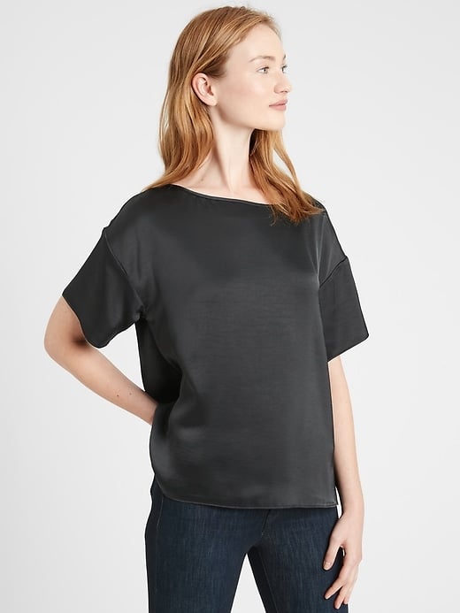 Banana Republic Relaxed Washed Satin Top