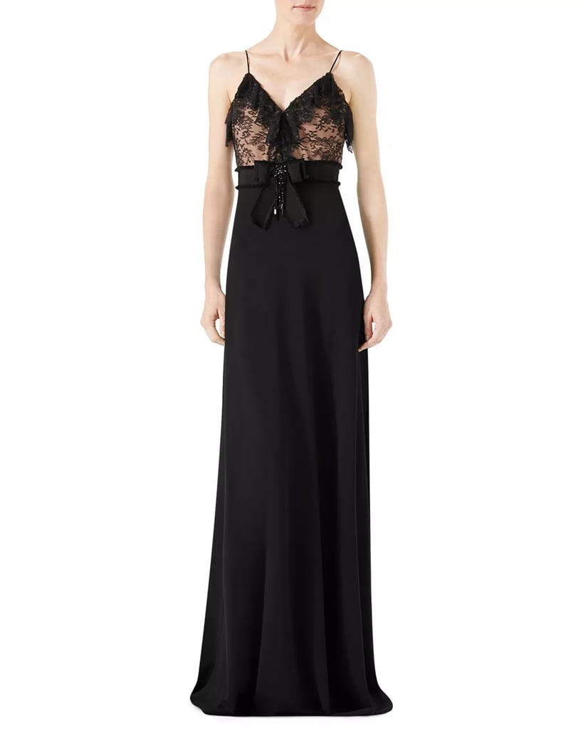 Gucci Viscose Jersey and Lace Gown