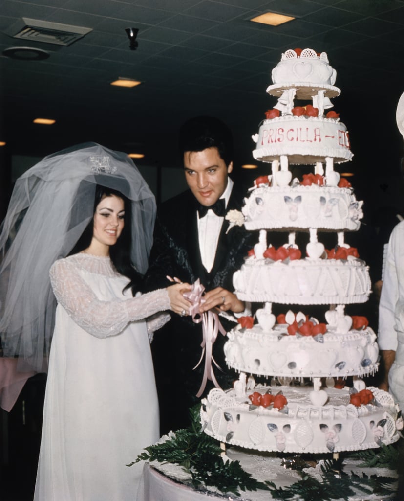 Priscilla and Elvis Presley on Their Wedding Day in 1967