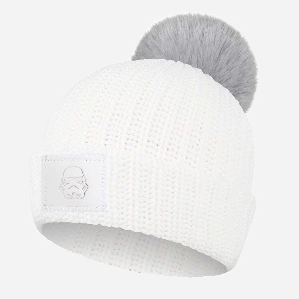 White, Love Your Melon x Star Wars limited edition beanie with detachable pom. Love Your Melon Star Wars Mandalorian the Child Adult Pom  main image 2