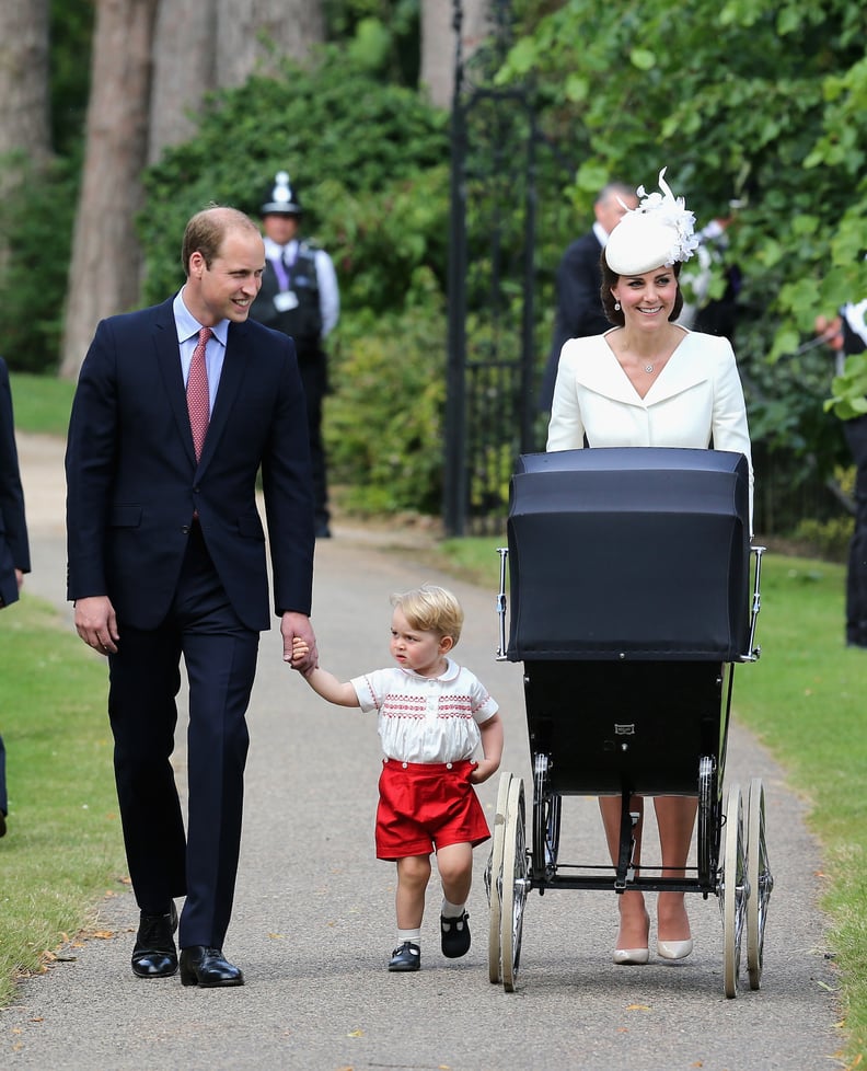 When she pushed Princess Charlotte in this fancy-pants pram.
