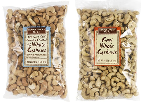 Trader Joe's Whole Cashews ($7)