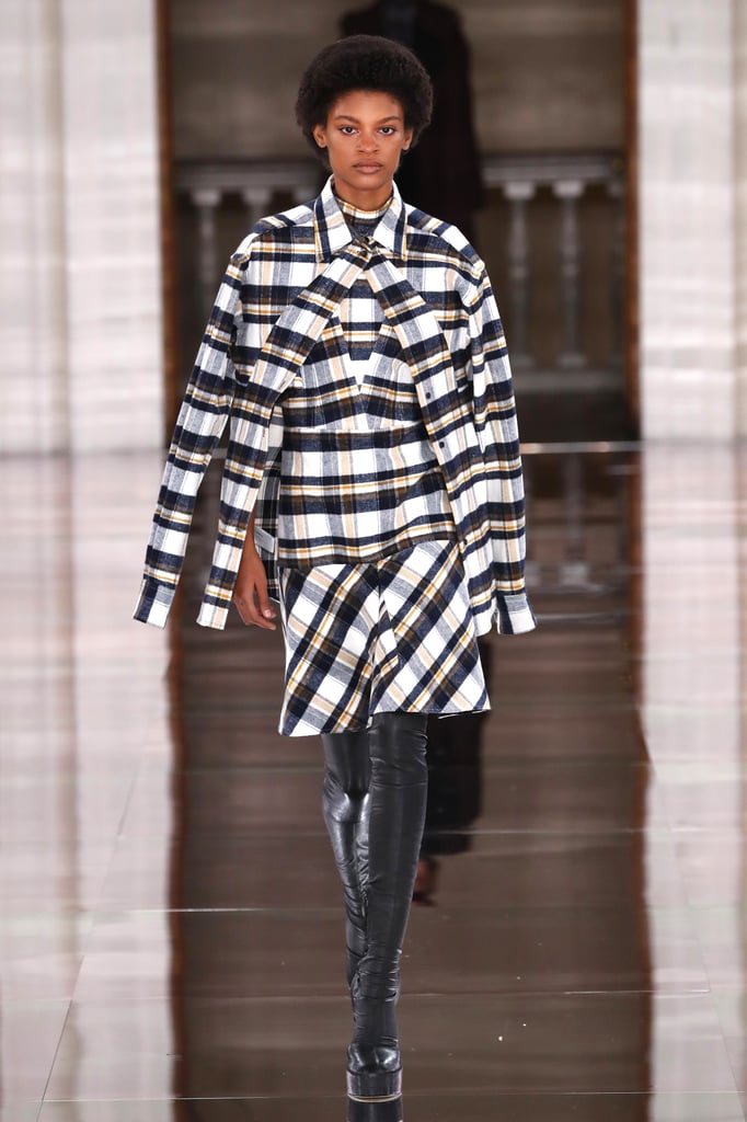 A Plaid Three-Piece Set From the Victoria Beckham Fall 2020 Runway at London Fashion Week