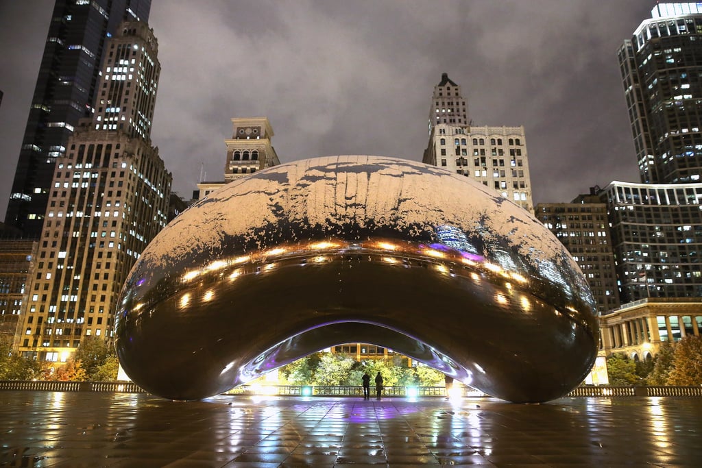 Chicago saw its first snow in early November, which left Cloud Gate — "The Bean" — covered in flakes.