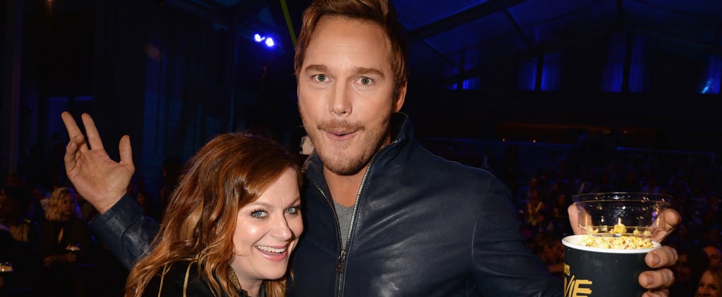 Chris Pratt and Amy Poehler at the MTV Movie Awards 2016